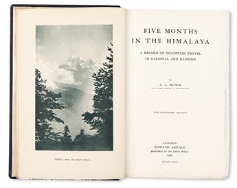 MUMM, ARNOLD LOUIS. Five Months in the Himalaya: A Record of Mountain Travel in Garhwal and Kashmir.  1909